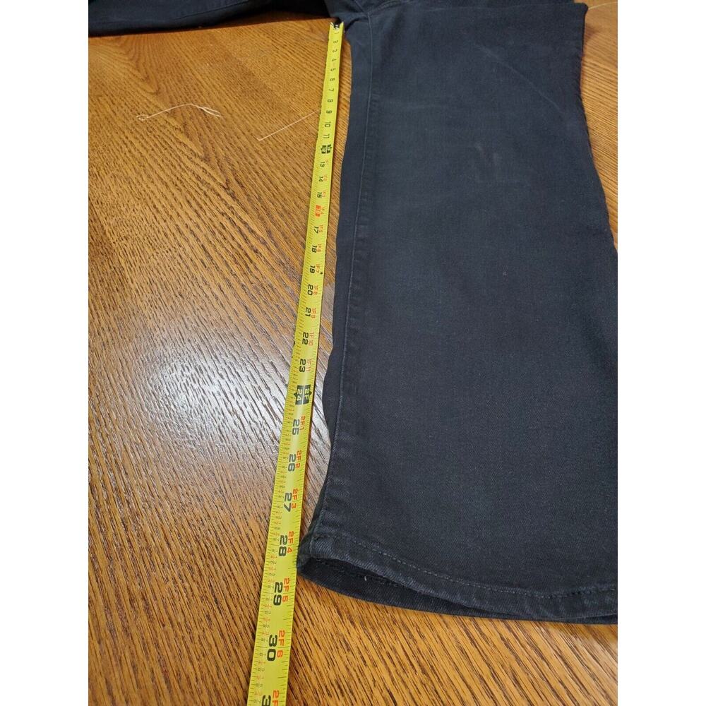 Old Navy‎ Womens 6 High Rise WOW LOOSE Jeans Black Stretch Straight Leg - Picture 6 of 12